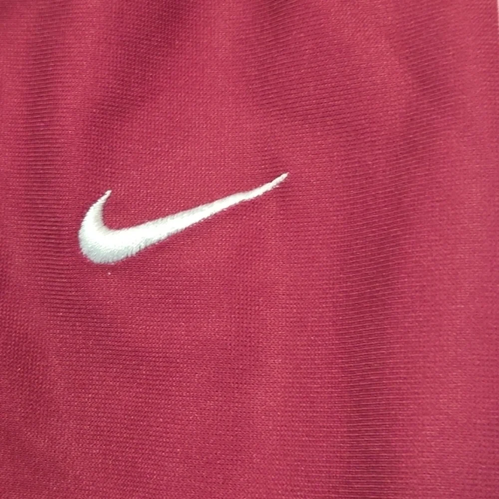 Nike Maroon Button V Neck Athletic Jersey Shirt Med - Picture 4 of 9